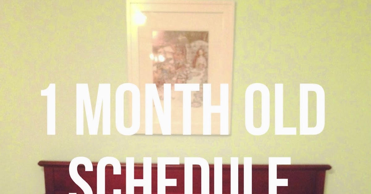 MY DEVISING 1 month old schedule