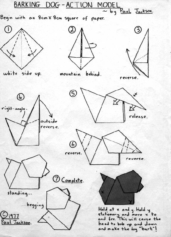 How To Make Barking Dog Origami How To Make Barking Dog Origami