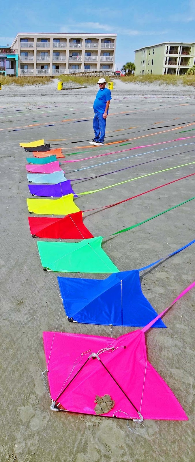 Joe's Retirement Blog Twelve Stack Diamond Stunt Kites, Isle of Palms