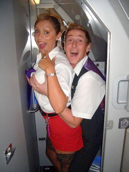 Young sexy curvy flight attendant dick