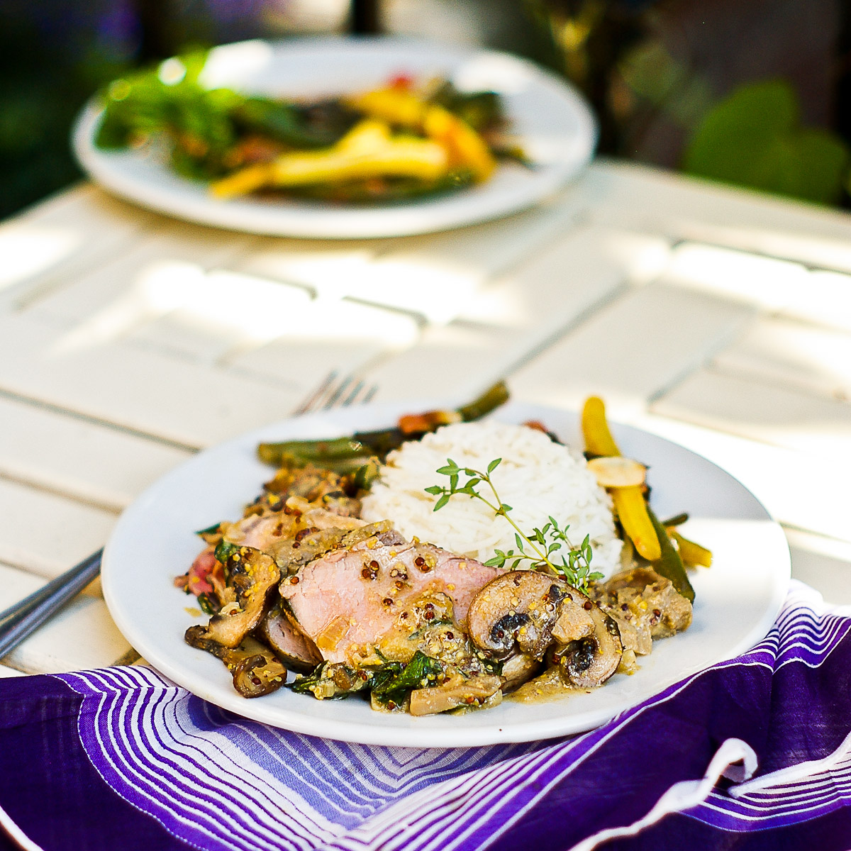 The Yum Yum Factor Pork with Mustard Mushroom Pan Sauce
