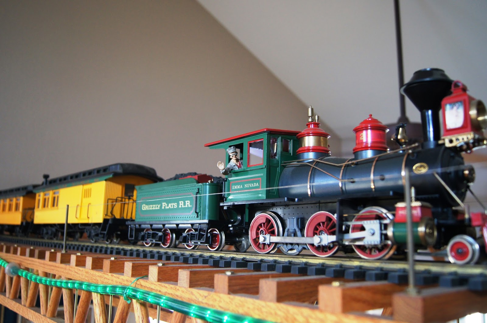 GrandpaLand Railroad Grizzly Flats Trains; Emma Nevada and Chloe