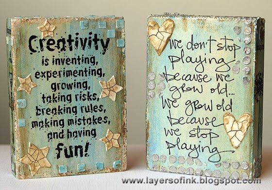 Altered Wooden Blocks - Layers of ink Altered Wooden Blocks - Layers of ink