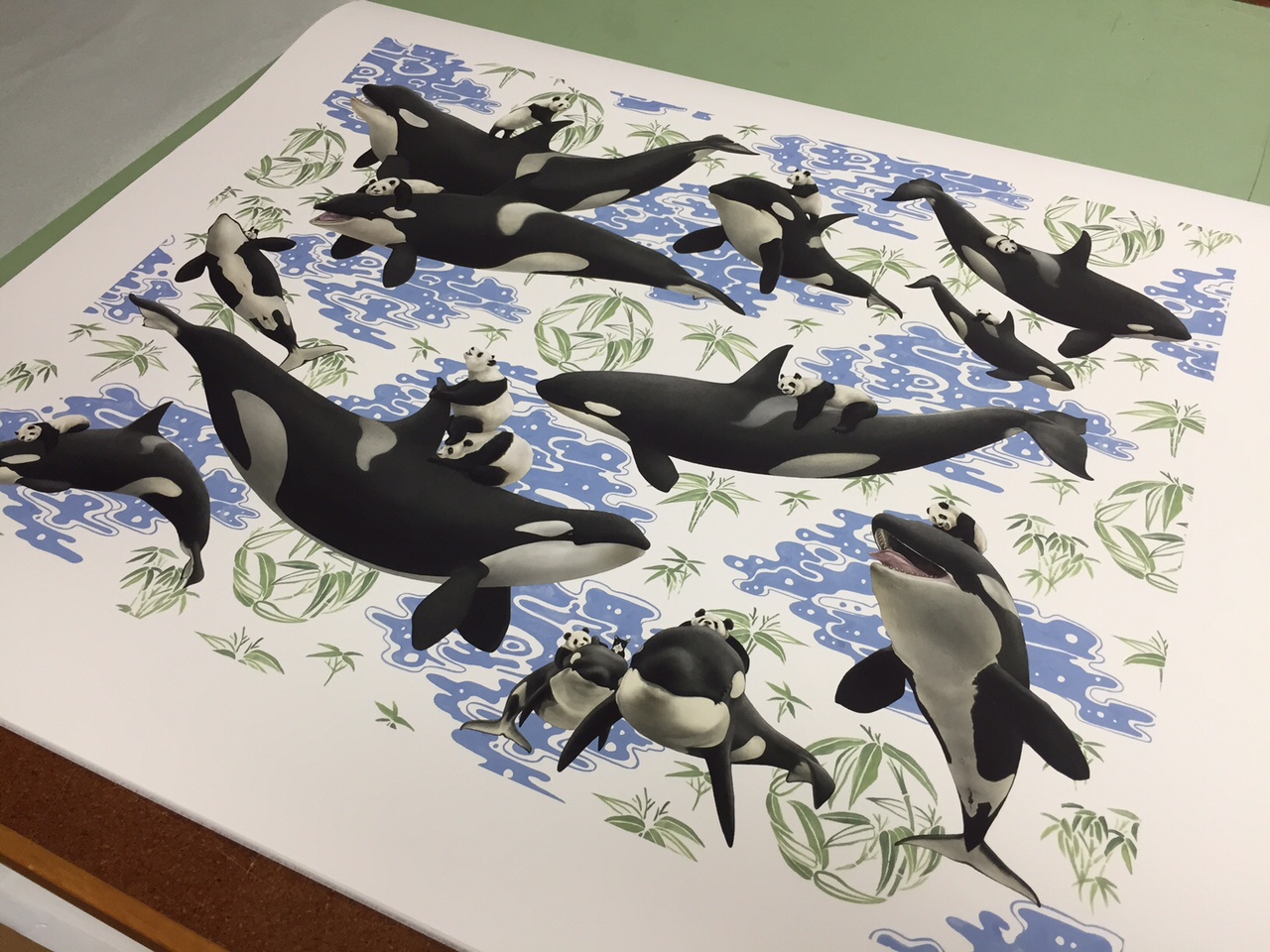 INSIDE THE ROCK POSTER FRAME BLOG Kozyndan Orcas n Pandas Print