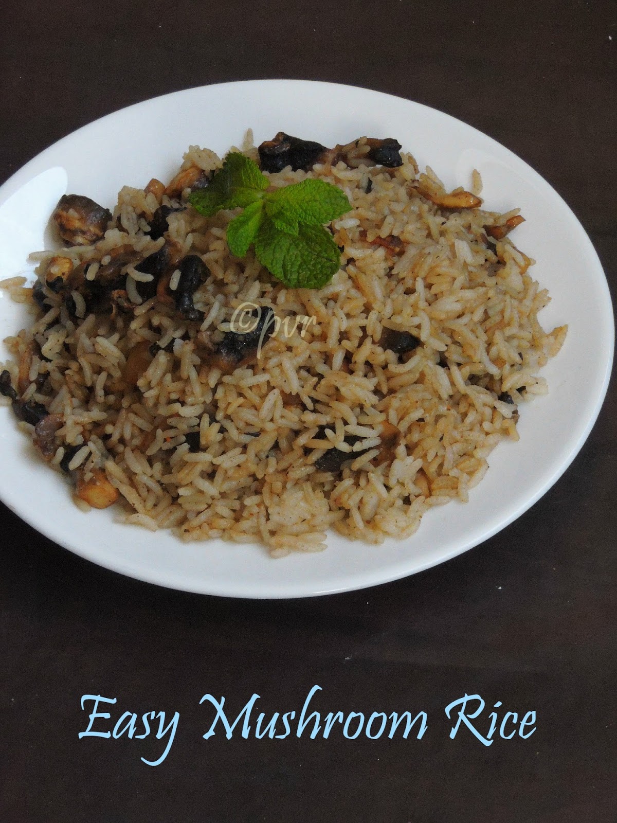 Priya's Versatile Recipes Spicy Mushroom Rice