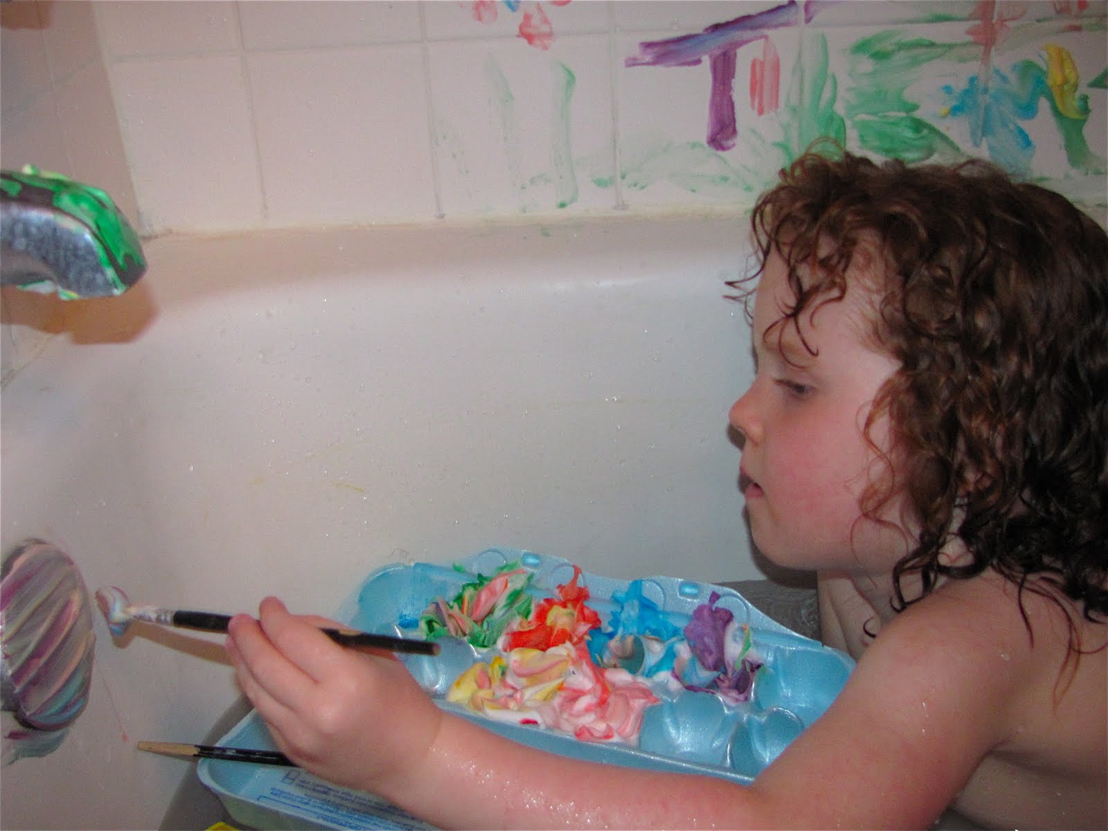 The Chocolate Muffin Tree Super Easy Shaving Cream Bathtub Paint