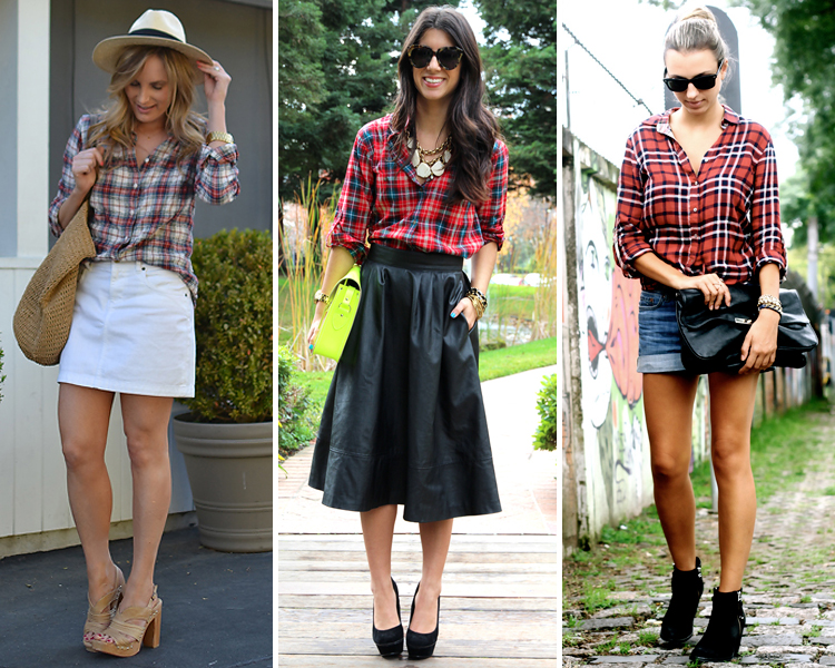 Mujer Con Camisa A Cuadros Imágenes De Archivo - imagenes de camisas de cuadro para mujeres