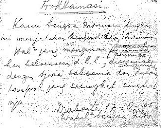 Kebenaran teks proklamasi Indonesia kebohongan soekarno proklamasi asli