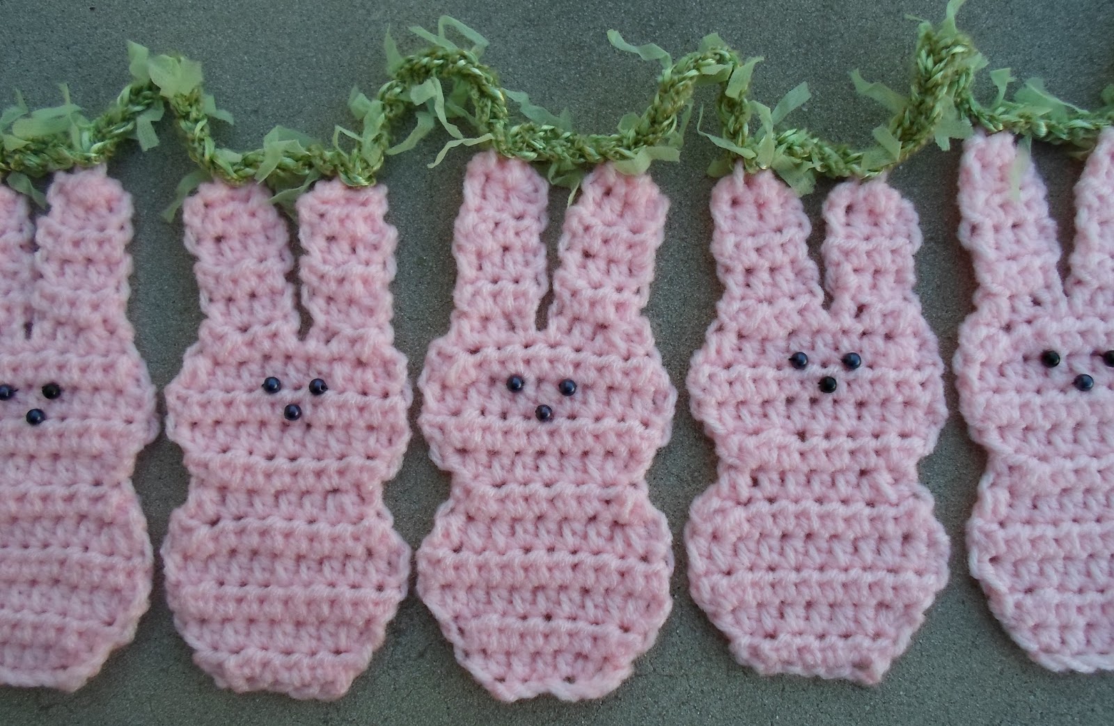 Happier Than A Pig In Mud: Crochet Bunny Peeps Garland Pattern
