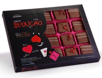 Chocolates com cartas para brincadeiras Cacau Show presente dia dos namorados Jogo da Sedução chocolates com cartas para brincadeiras Cacau Show presente dia dos namorados Jogo da Sedução