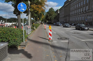 © hamburgize.com / Stefan Warda Veloroute 5, Ballidamm - Baustelle