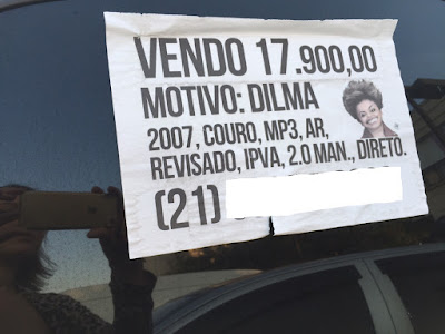 Carioca vende carro por causa de Tia Dilma Sapiens