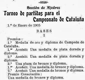 Recortes sobre Torneo de Ajedrez para el Campeonato de Cataluña disputado en 1905 en Barcelona (8)