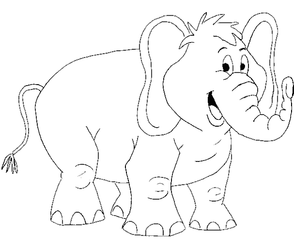 African Elephant Coloring Pages