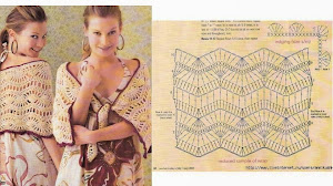 Chal tejido al crochet - con patrones