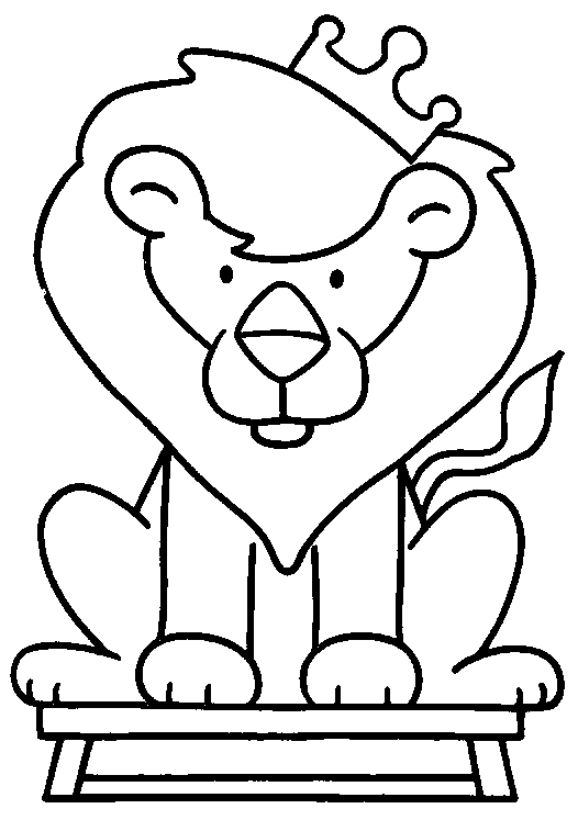 Wild Animal Lion King of The Jungle Coloring Pages title=