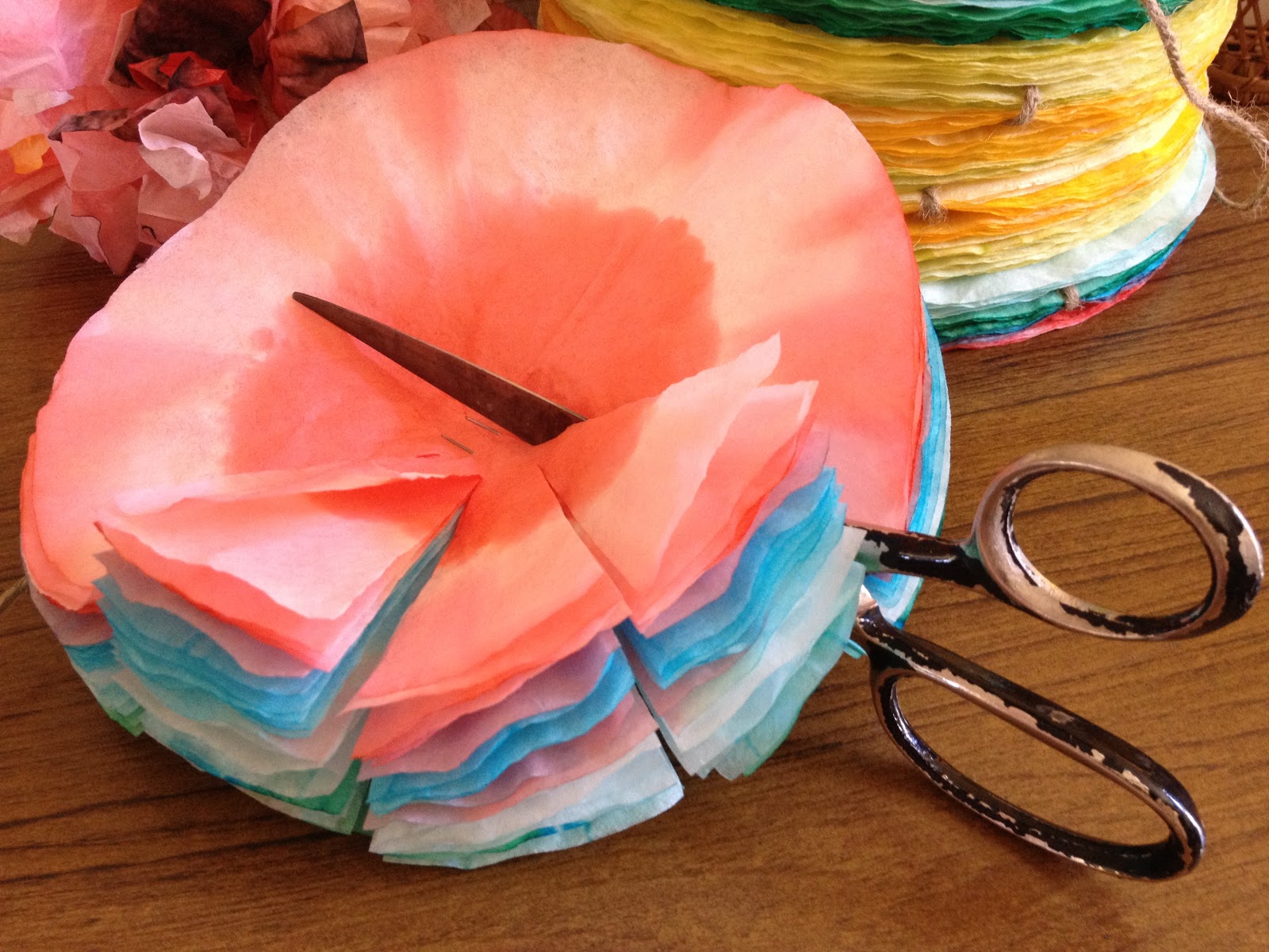 Dough and Batter pom pom coffee filter garland & a celebration!!!