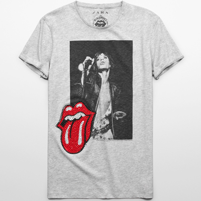 Zara camisetas hombre The Rolling Stones