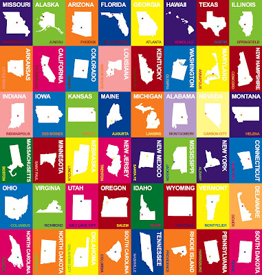 Us States Capitals And Abbreviations Games