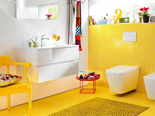 Baños color amarillo - Colores en Casa