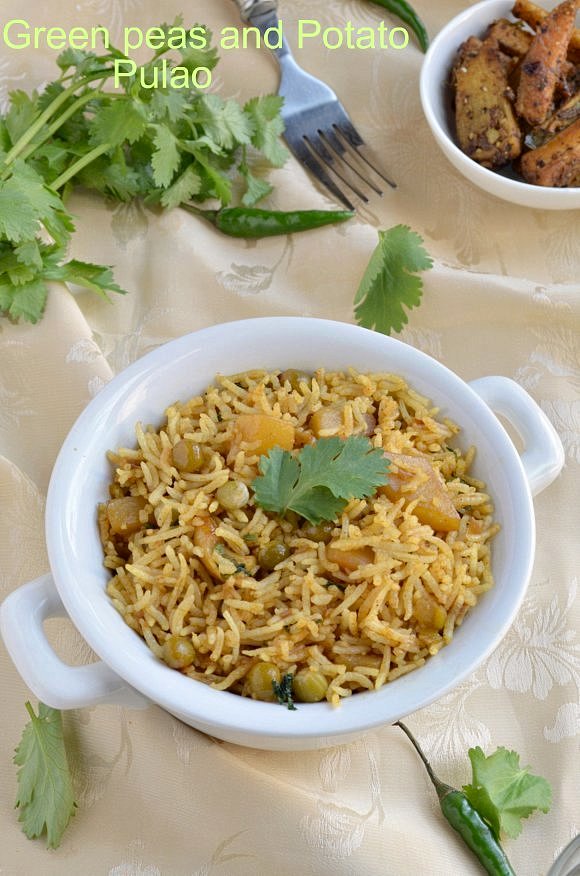 Green Peas and Potato Pulao Nalini'sKitchen