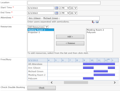 Create meeting in SharePoint 2010