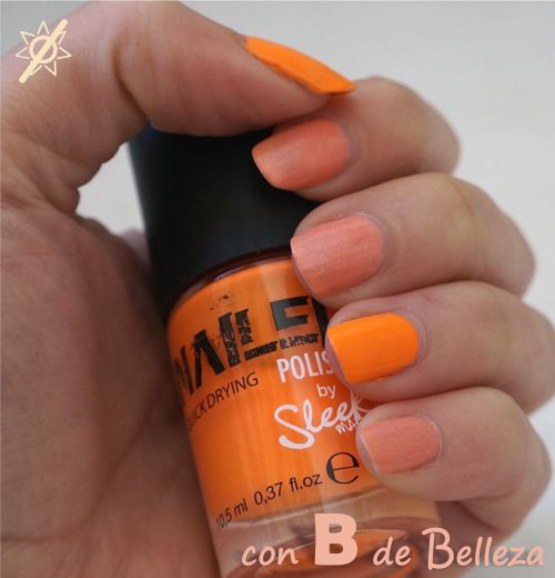 Manicura neón flúor