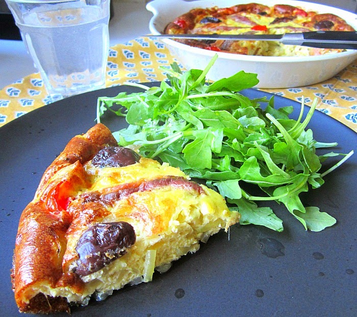 Provencal Crustless Quiche w/ Onions & Anchovies