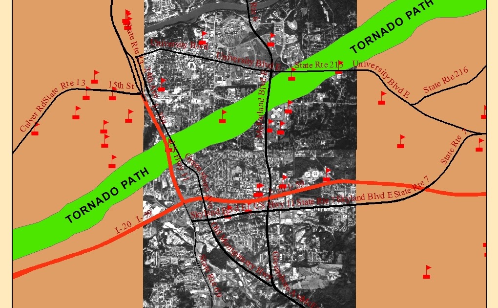 Applications in GIS A Study of the Tuscaloosa Tornado