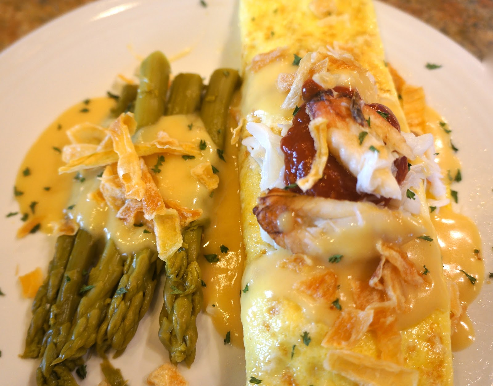 Pine Creek Style: Crab Omelette for Breakfast...
