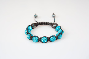 Blue Shamball Bracelet - Ladies Accessory Gift from Crystal Couture