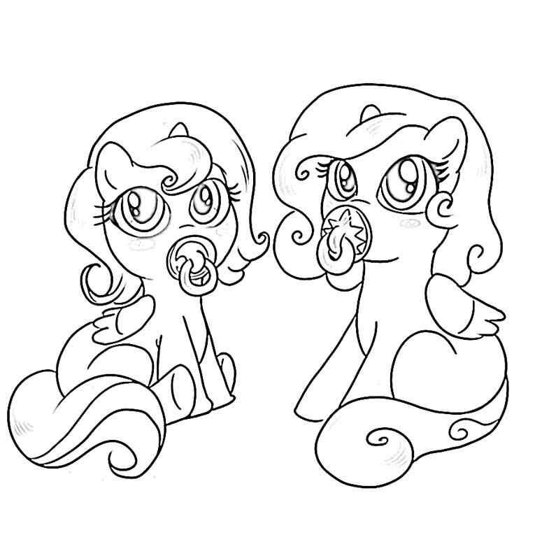 Kids Page: - My Little Pony Friendship Is Magic Baby Coloring Pages