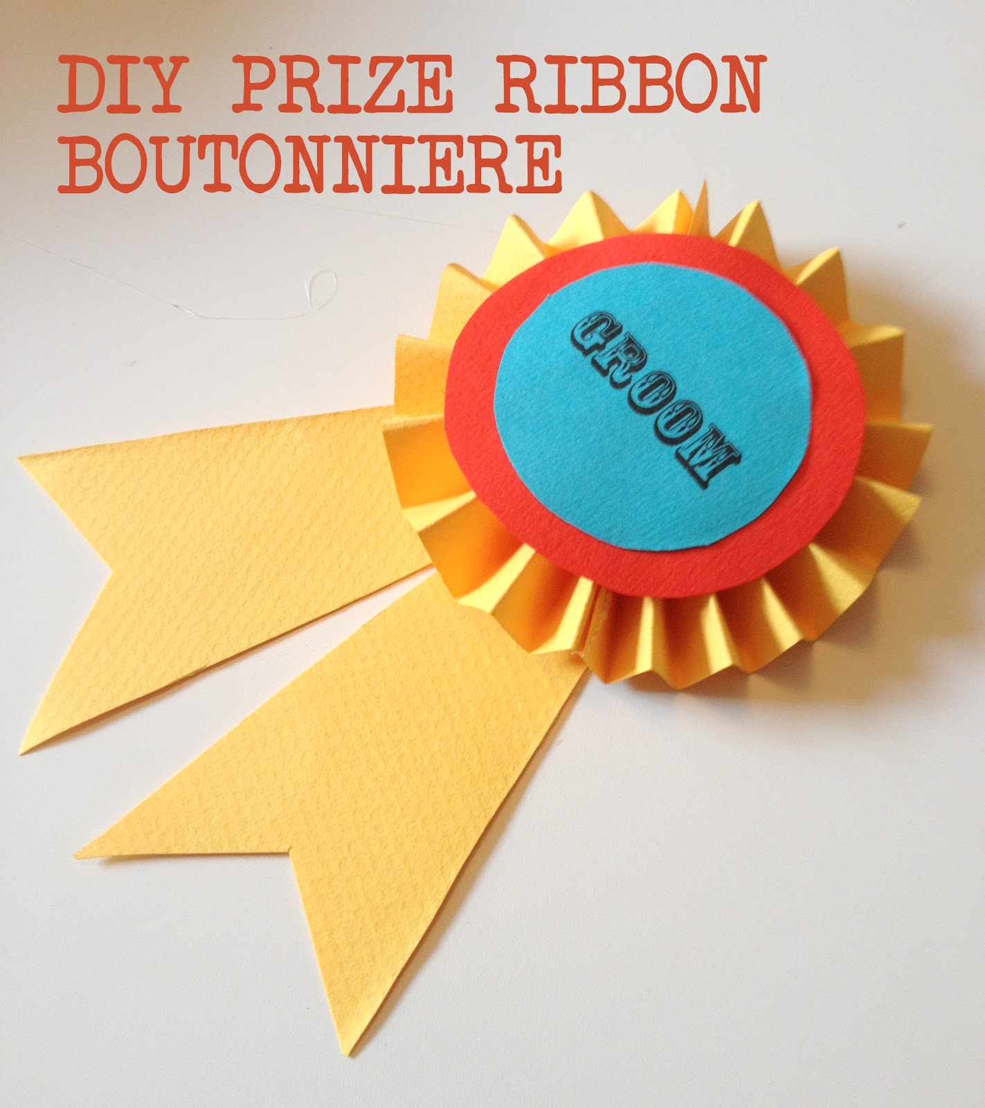 PaperLark Studio DIY Prize Ribbon Boutonnieres