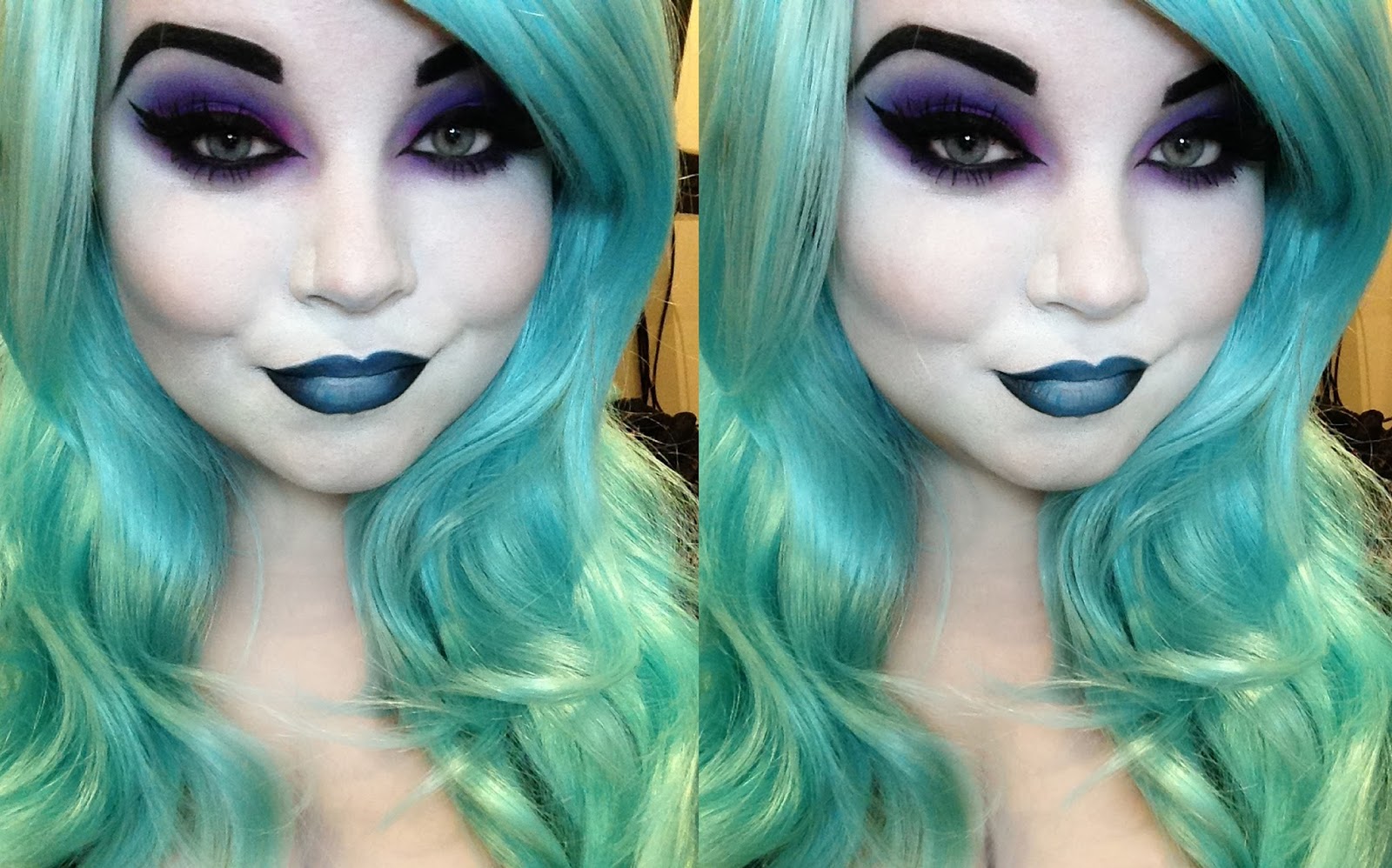 Hades Blue Hair Wig for Halloween - wide 5