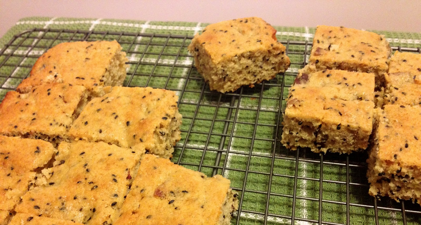 Poppin' kitchen Sweet potato and black sesame seed cake