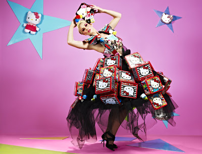 Hello Kitty themed couture gown dress on America's Next Top Model
