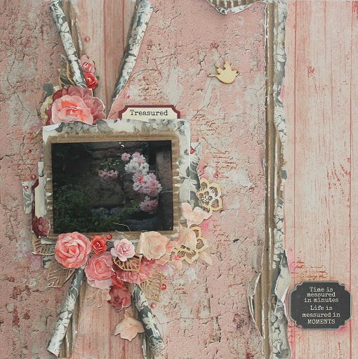 My Craft and Garden Tales A rustic mixed media layout
