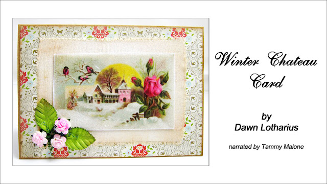P K Glitz: Winter Chateau by Dawn P K Glitz, Winter, Vintage, Vintage Hues Acetate, Glitter, Glitter Glitz, Card