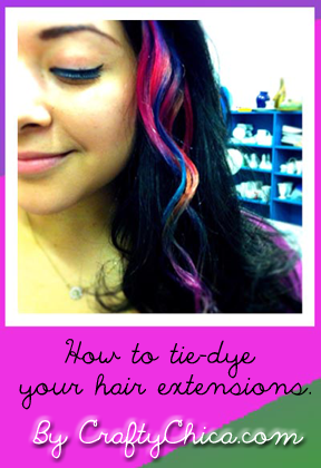 Ilovetocreate Blog Tie Dye Hair Extensions Diy Rainbow Hair