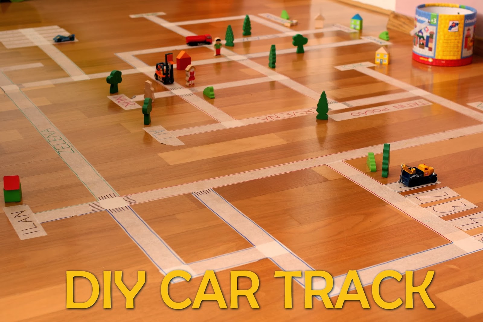 DIY Duct Tape Race Tracks {Boredom Buster}