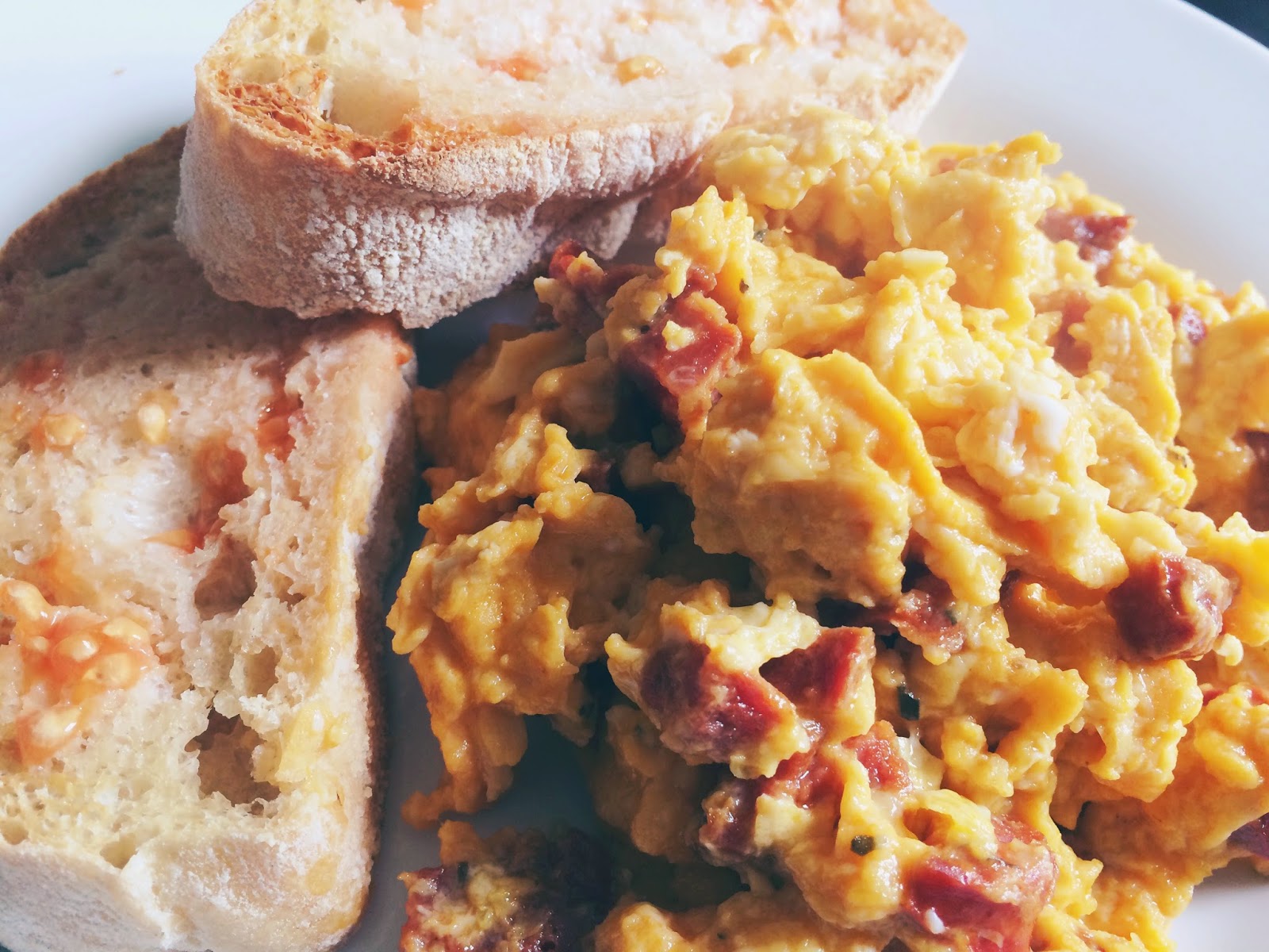 She Wears Burgundy Recipe Spanish scrambled eggs