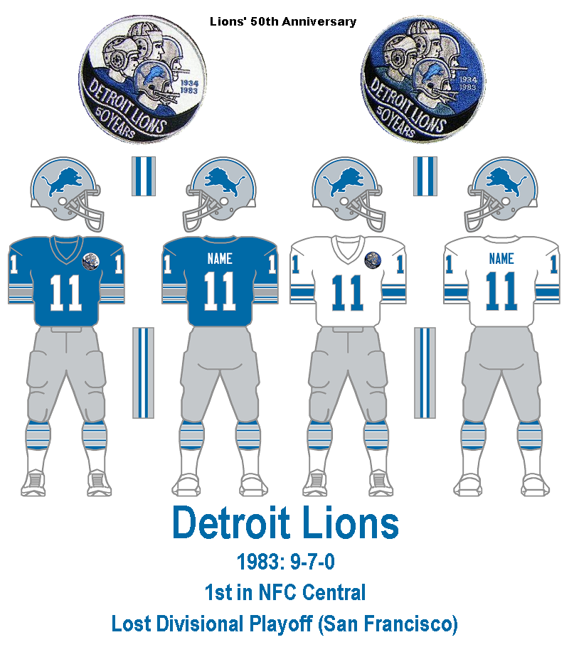 Men's Detroit Lions 90th Year Patch Jersey - All Stitched - Vgear