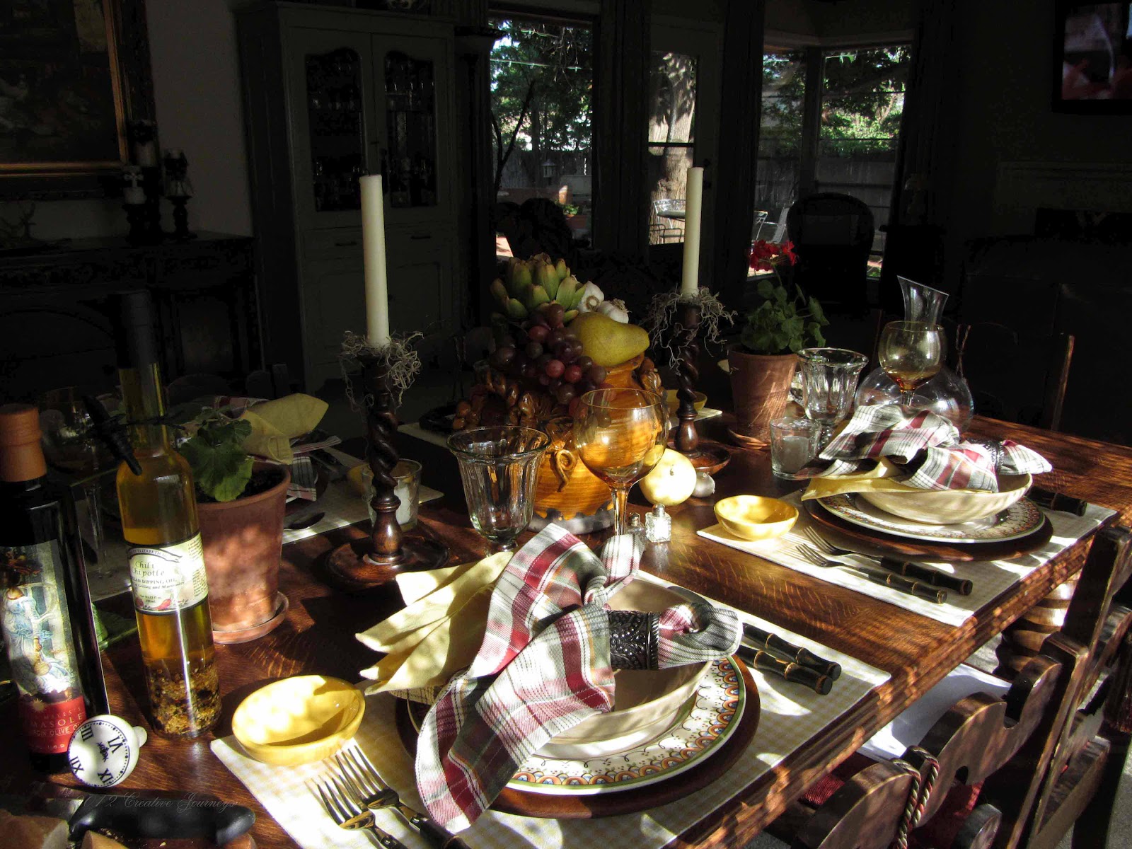 Creative Journeys Dining in Tuscany Tablescape