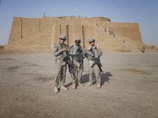 source:Ben Mayfield Me and freinds infront of temple in Iraq