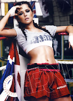 Cheryl Cole in  a boxing ring