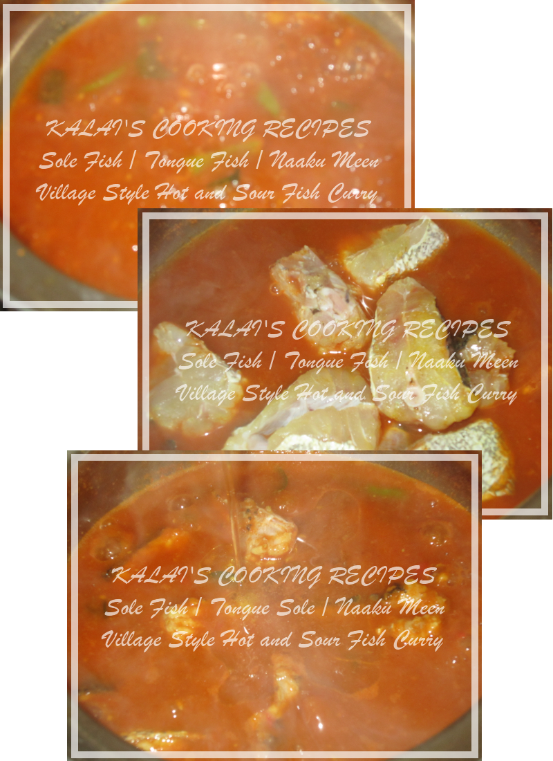 KALAI'S COOKING RECIPES Village Style Hot and Sour Fish Curry Sole Fish / Tongue Sole / Naaku