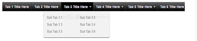 two sub tabs drop down menu