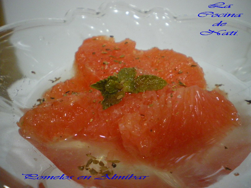 La Cocina de Nati. POMELOS EN ALMÍBAR.