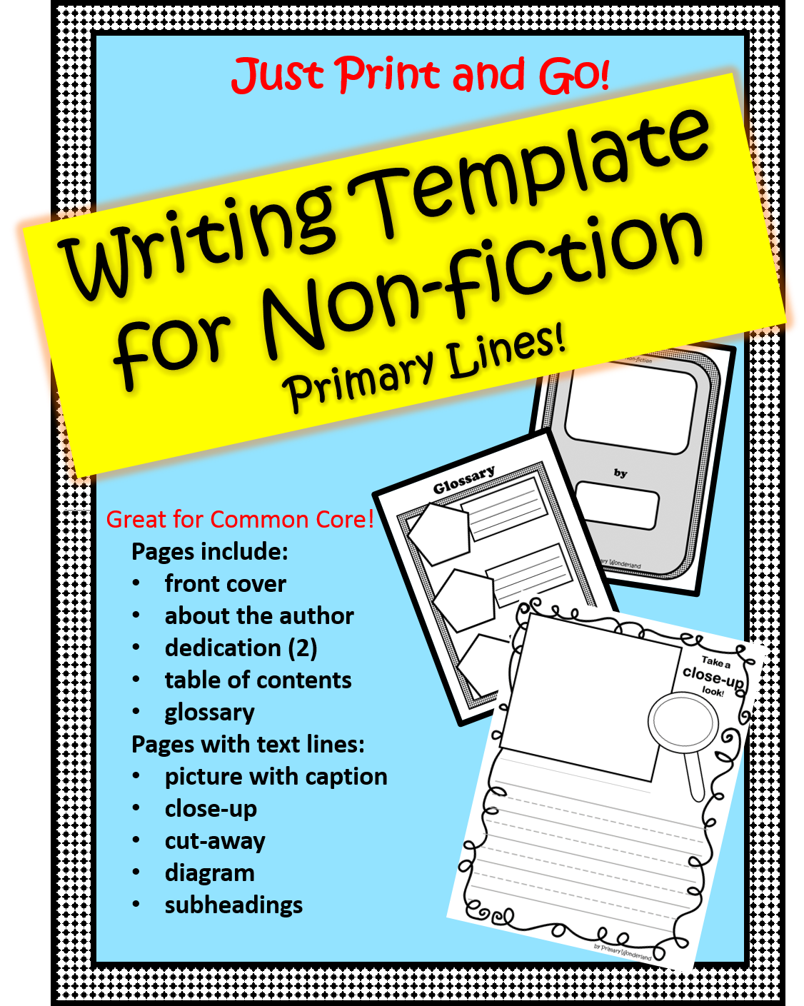 Non-fiction Template- Primary Lines!