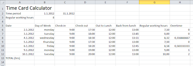 Time Calculation In Excel Free Download